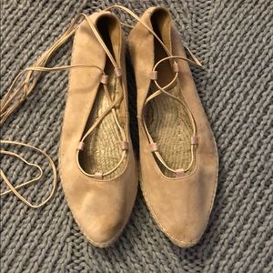 Romena tie up espadrille platform shoes